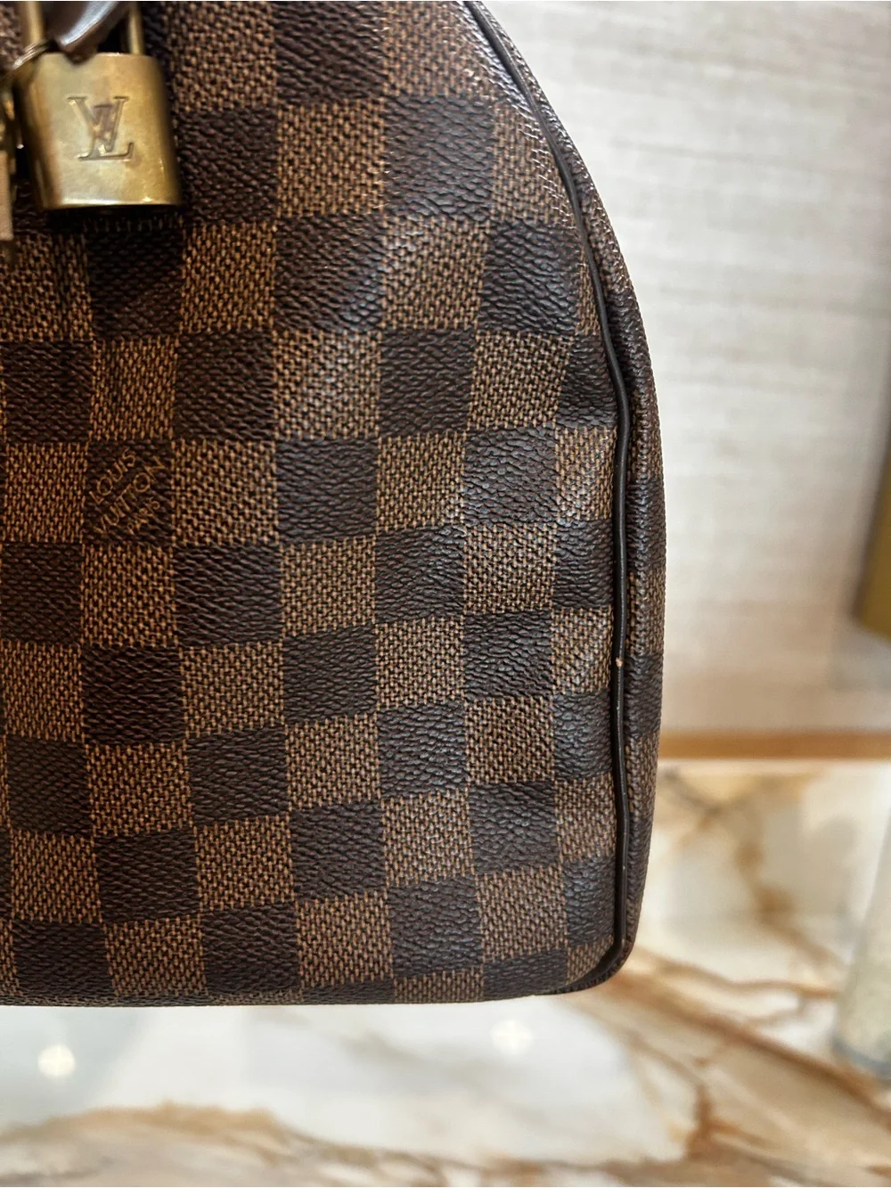 Louis Vuitton Brown Damier Ebene Duffel Bag